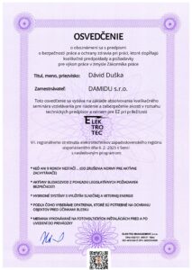 ElectroManagment certifikát